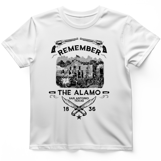 Remember The Alamo 1836 T-Shirt White / S