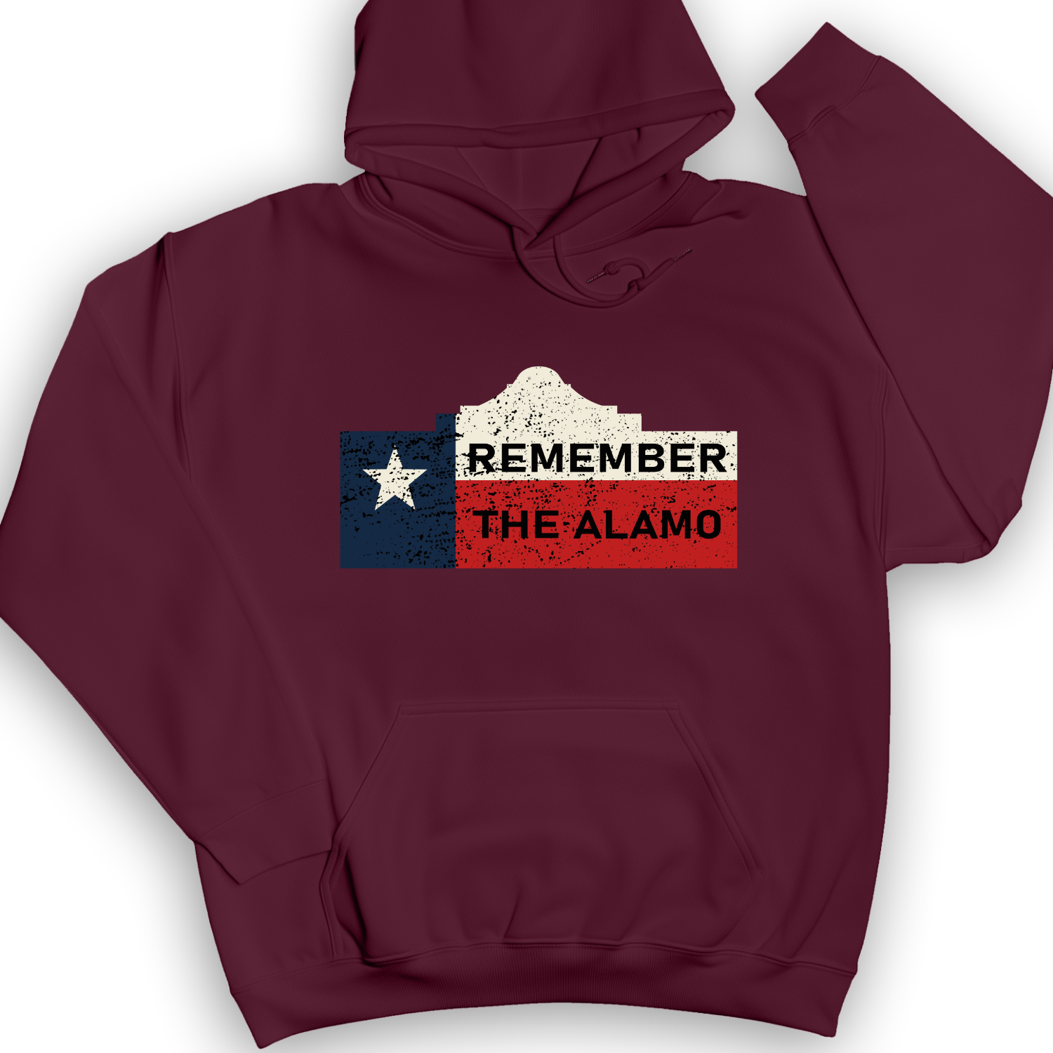 Remember The Alamo Hoodie Maroon / S