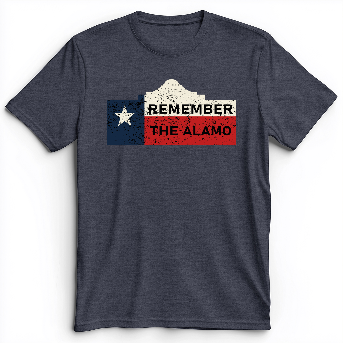 Remember The Alamo Premium Tee Heather Navy / S