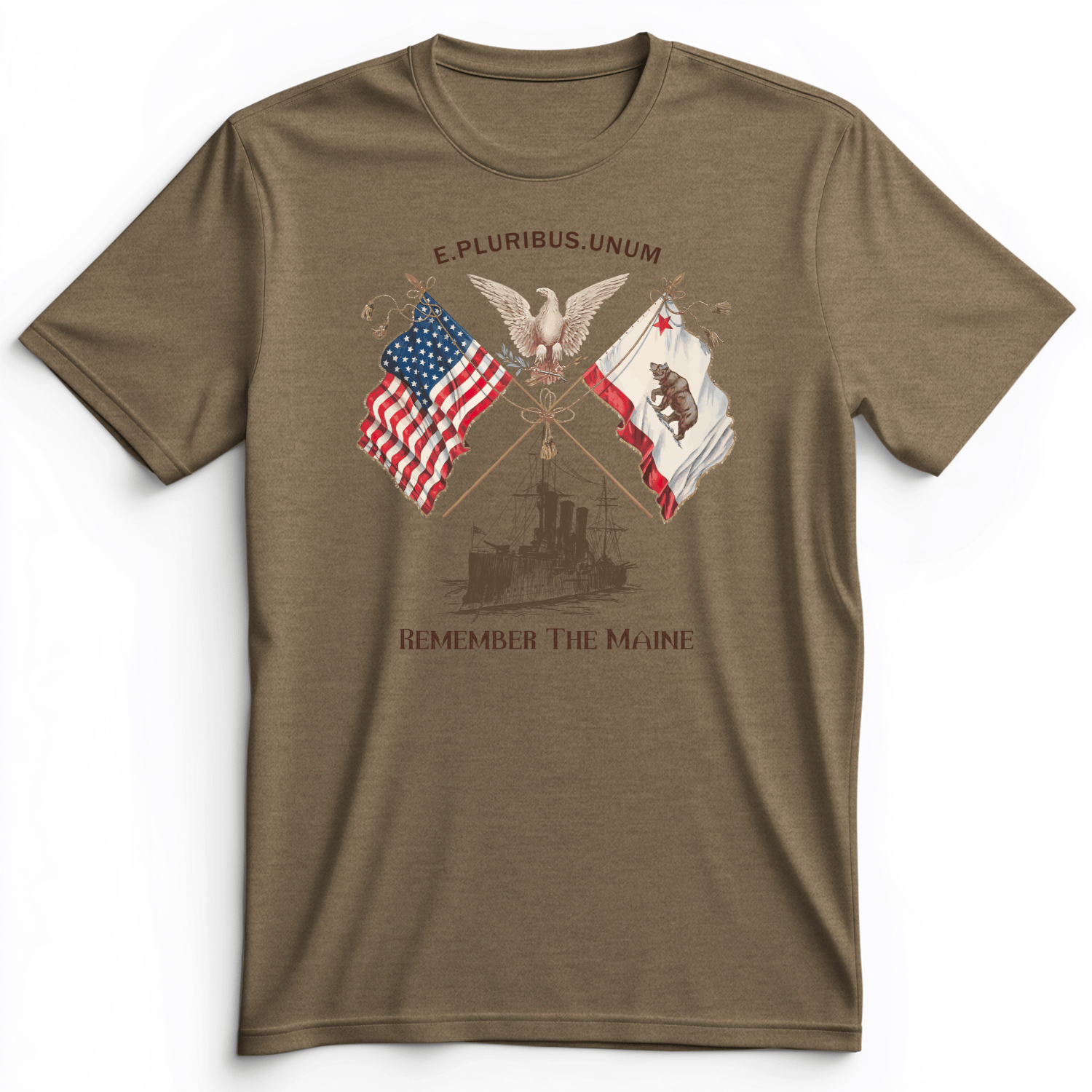 Remember The Maine Premium Tee Heather Olive / S