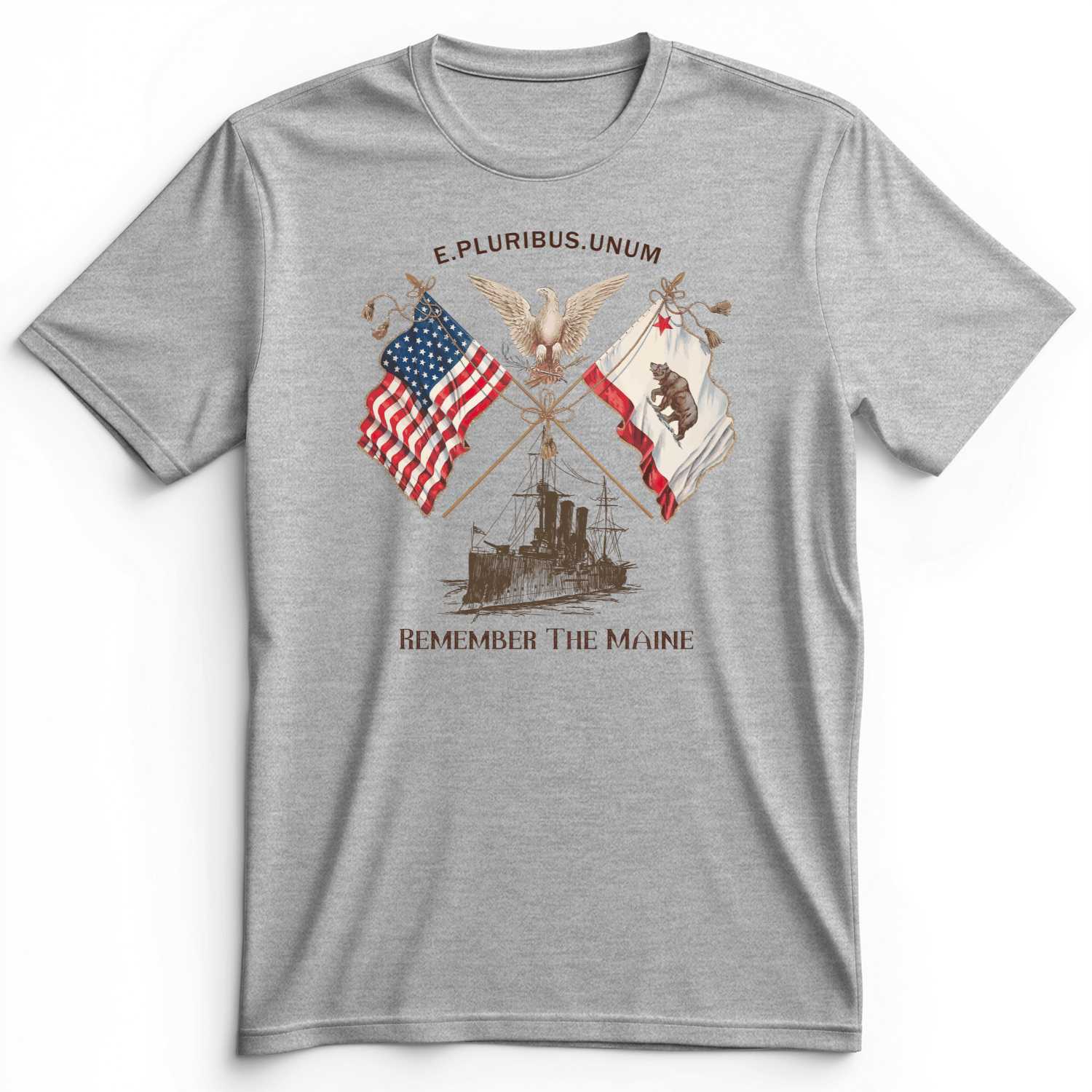 Remember The Maine Premium Tee Athletic Heather / S