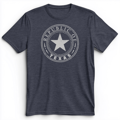 Republic of Texas Premium Tee Heather Navy / S