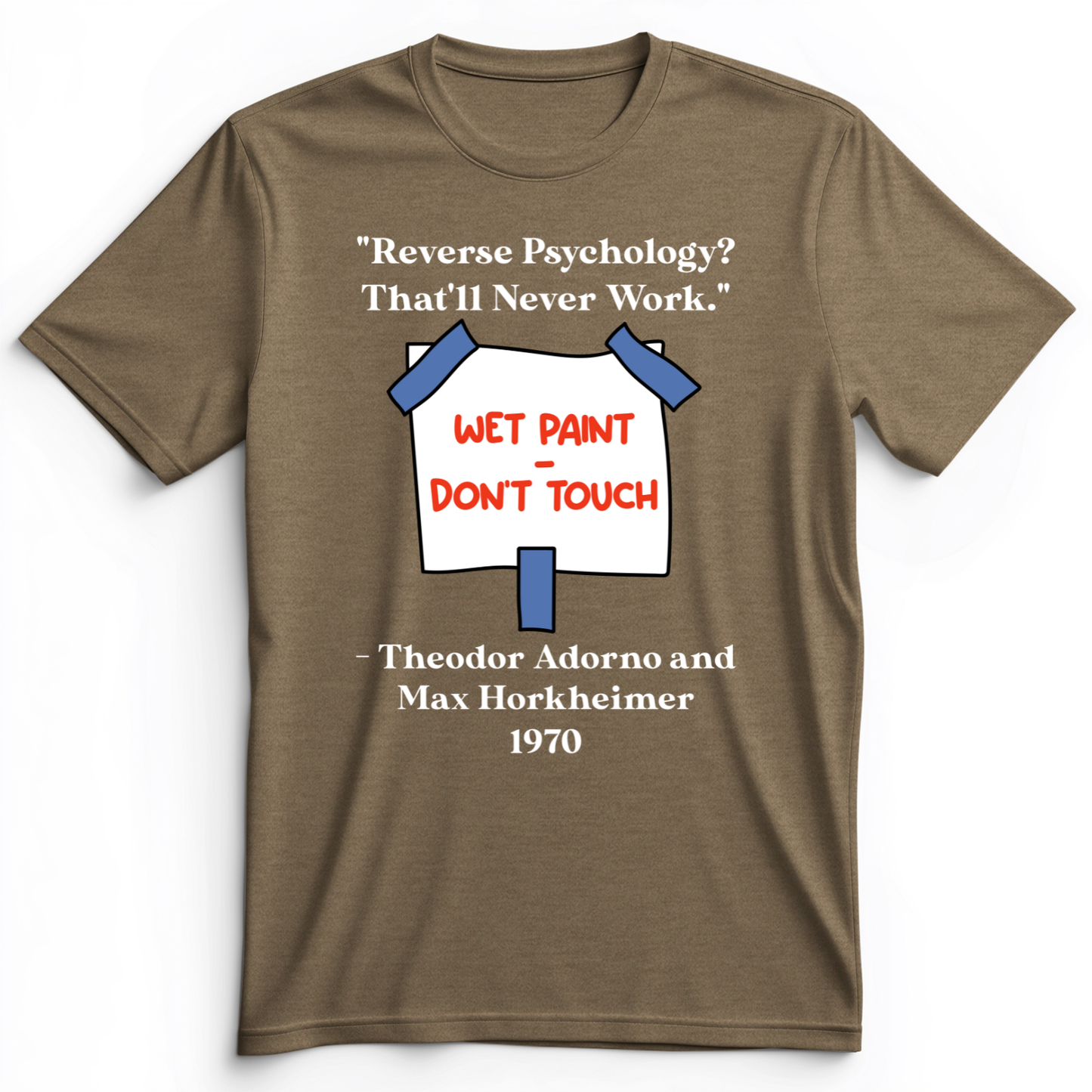 Reverse Psychology Premium Tee Heather Olive / S