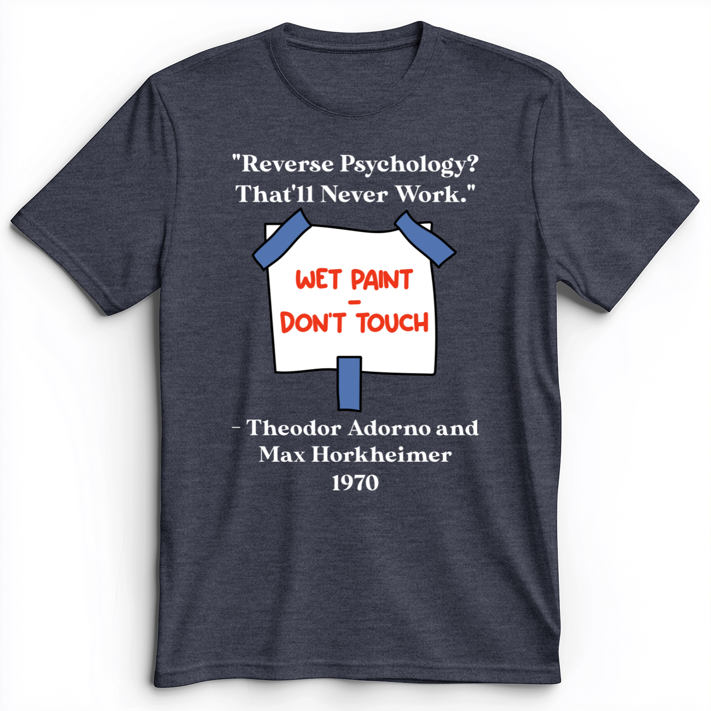 Reverse Psychology Premium Tee Heather Navy / S