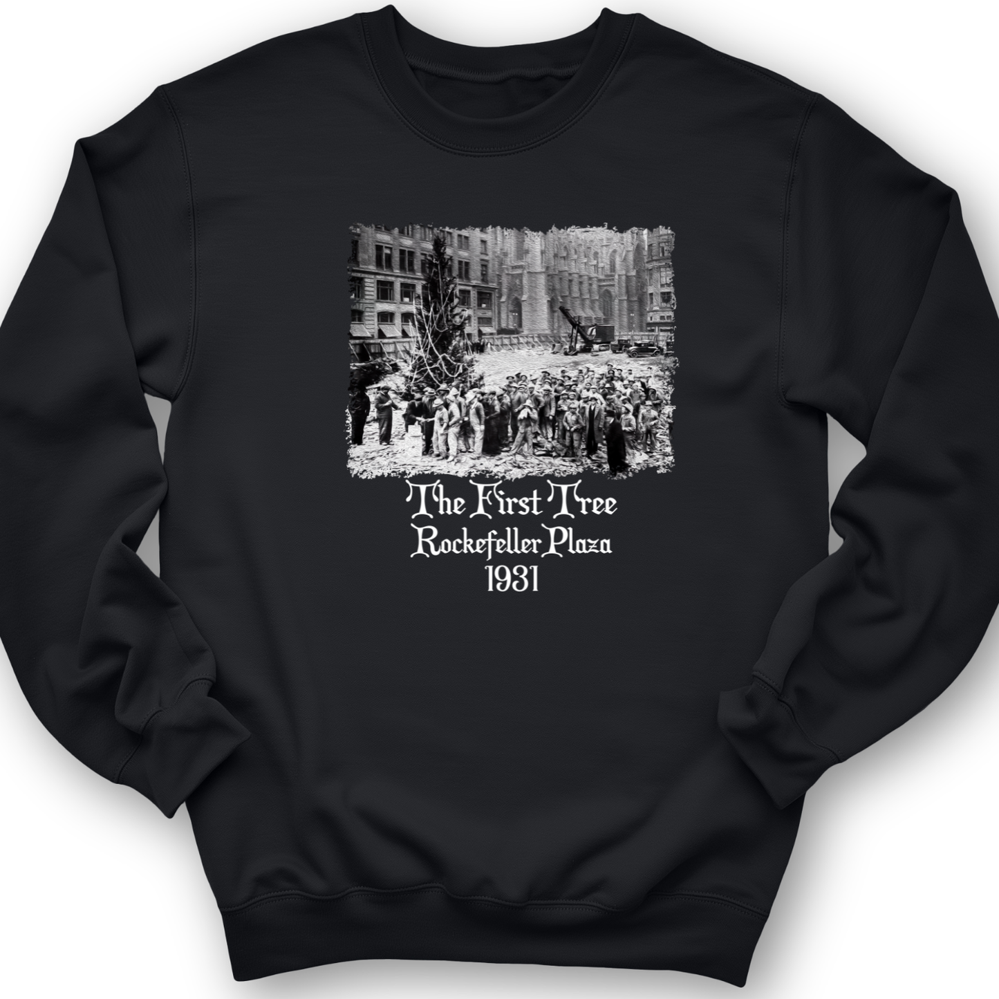Rockefeller XMas Tree Crewneck Black / S