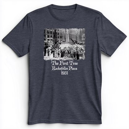 Rockefeller XMas Tree Premium Tee Heather Navy / S