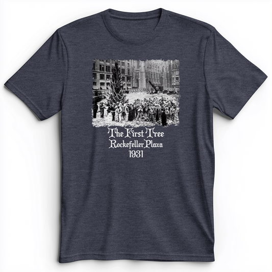 Rockefeller XMas Tree Premium Tee Heather Navy / S