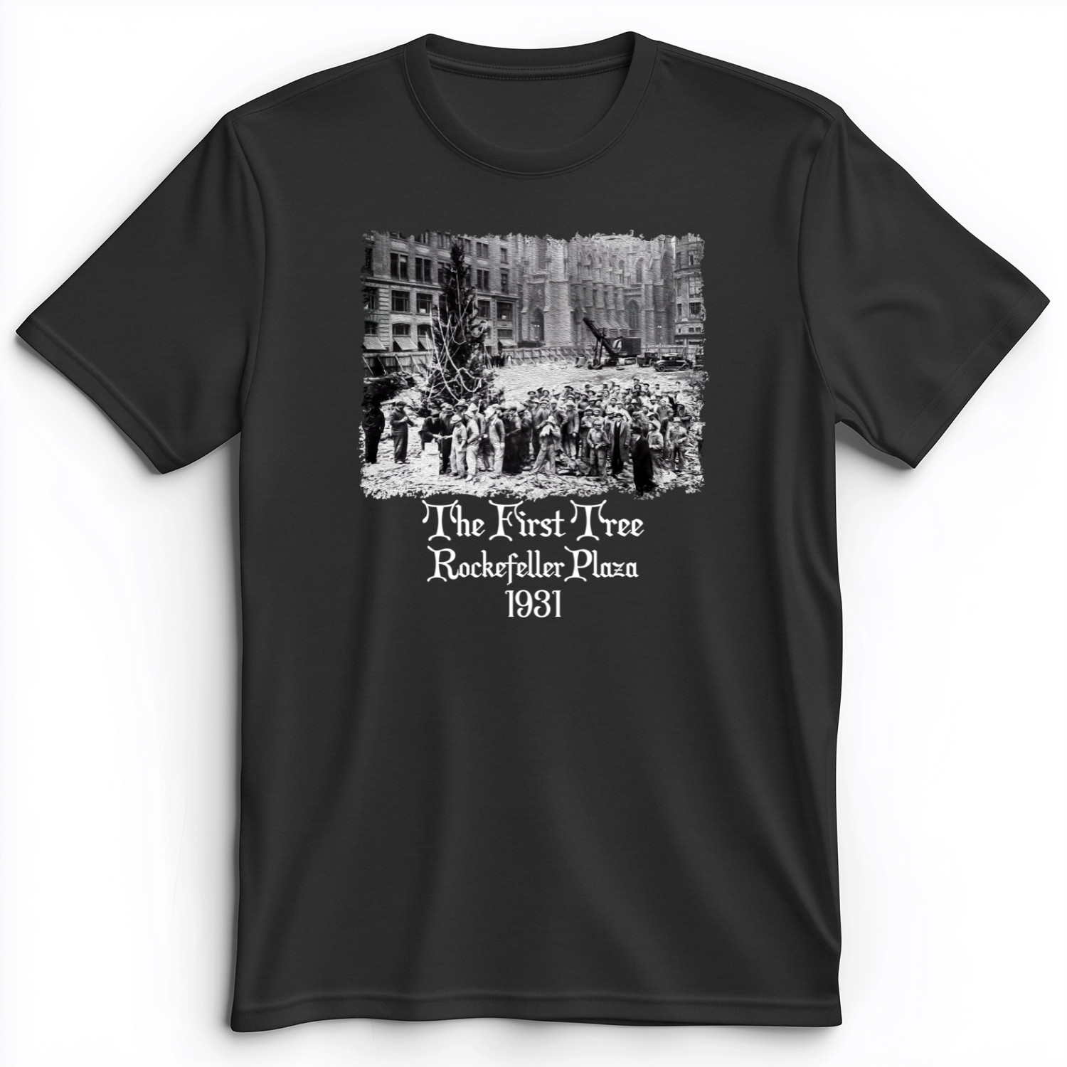 Rockefeller XMas Tree Premium Tee Dark Grey Heather / S