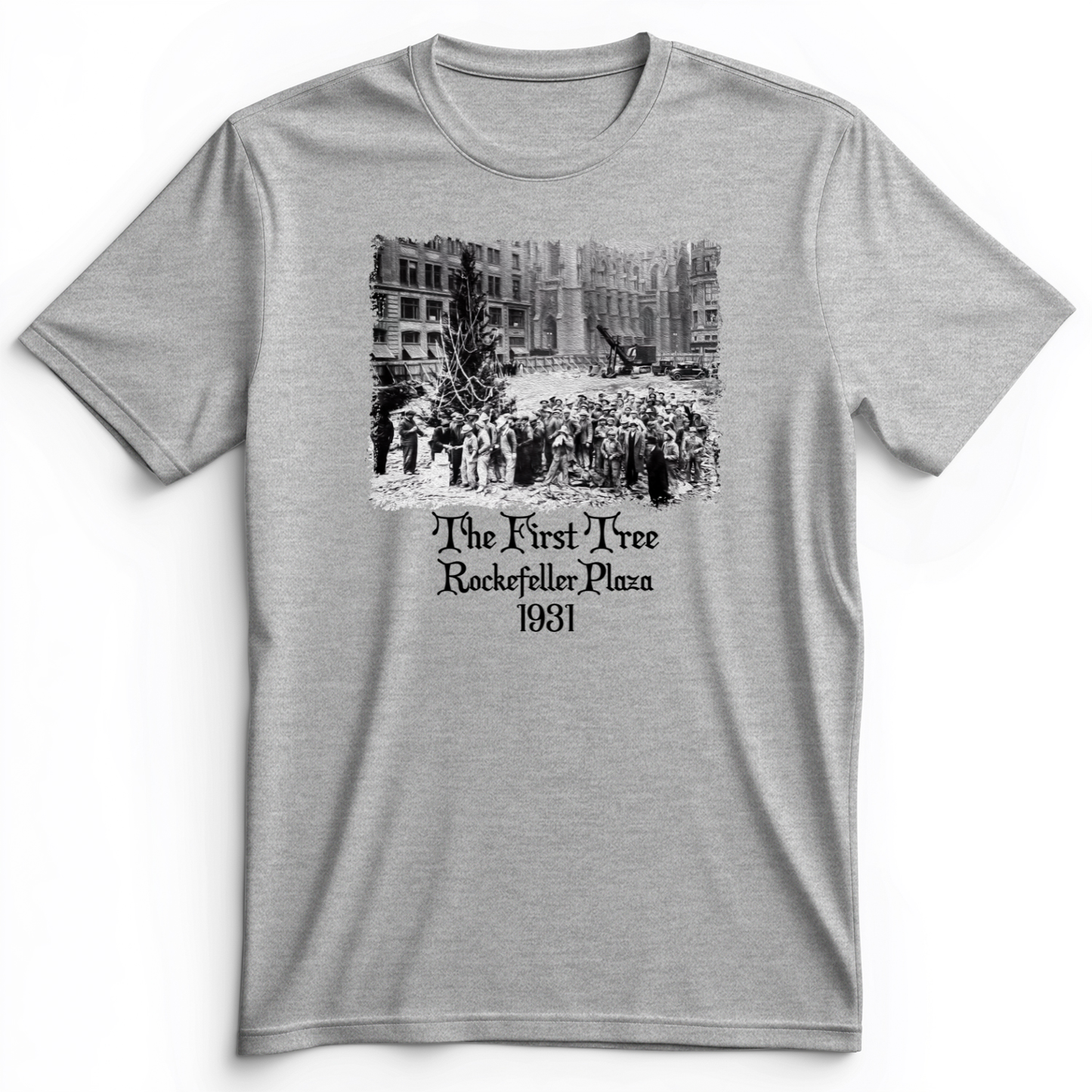 Rockefeller XMas Tree Premium Tee Athletic Heather / S