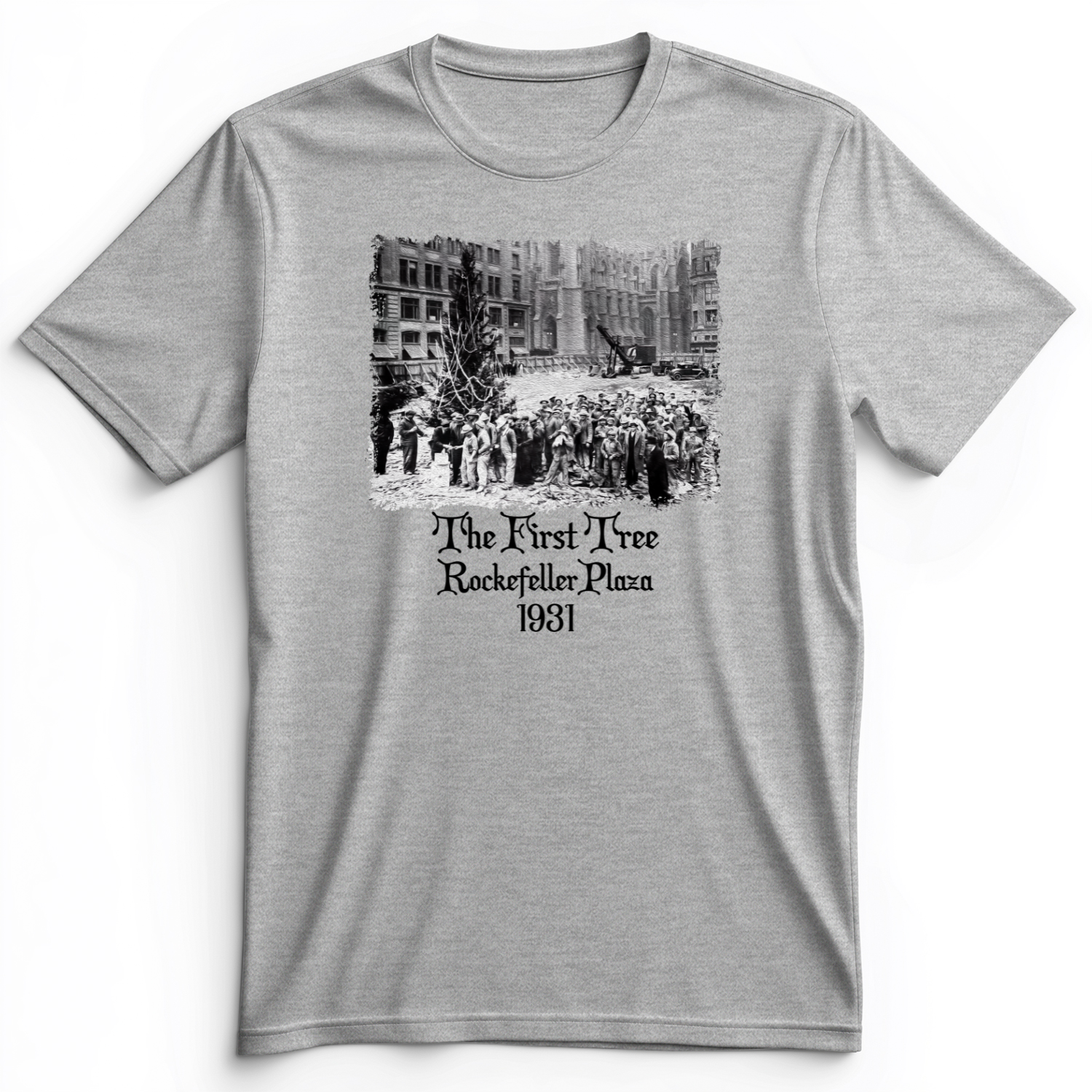 Rockefeller XMas Tree Premium Tee Athletic Heather / S