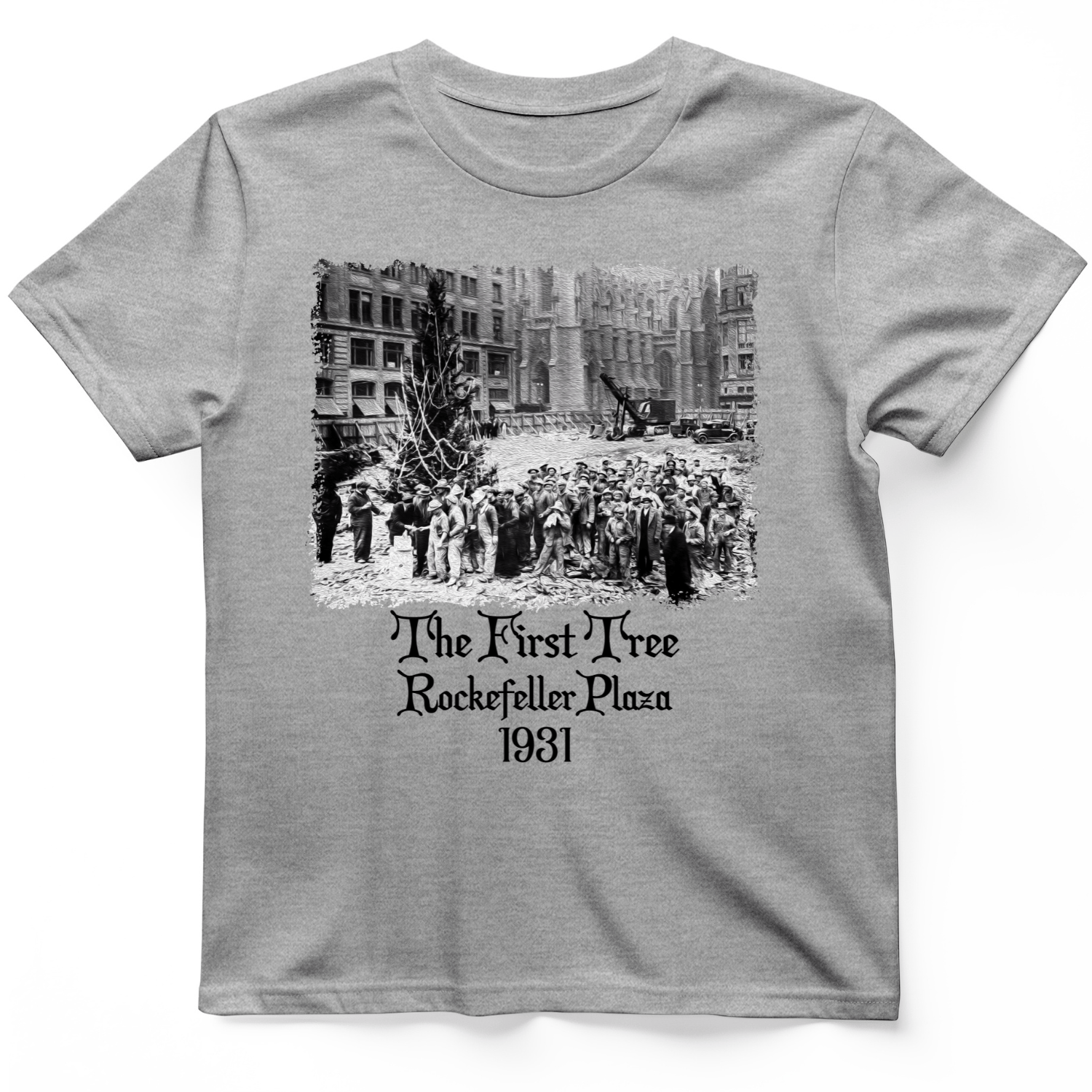 Rockefeller XMas Tree T-Shirt Sport Grey / S