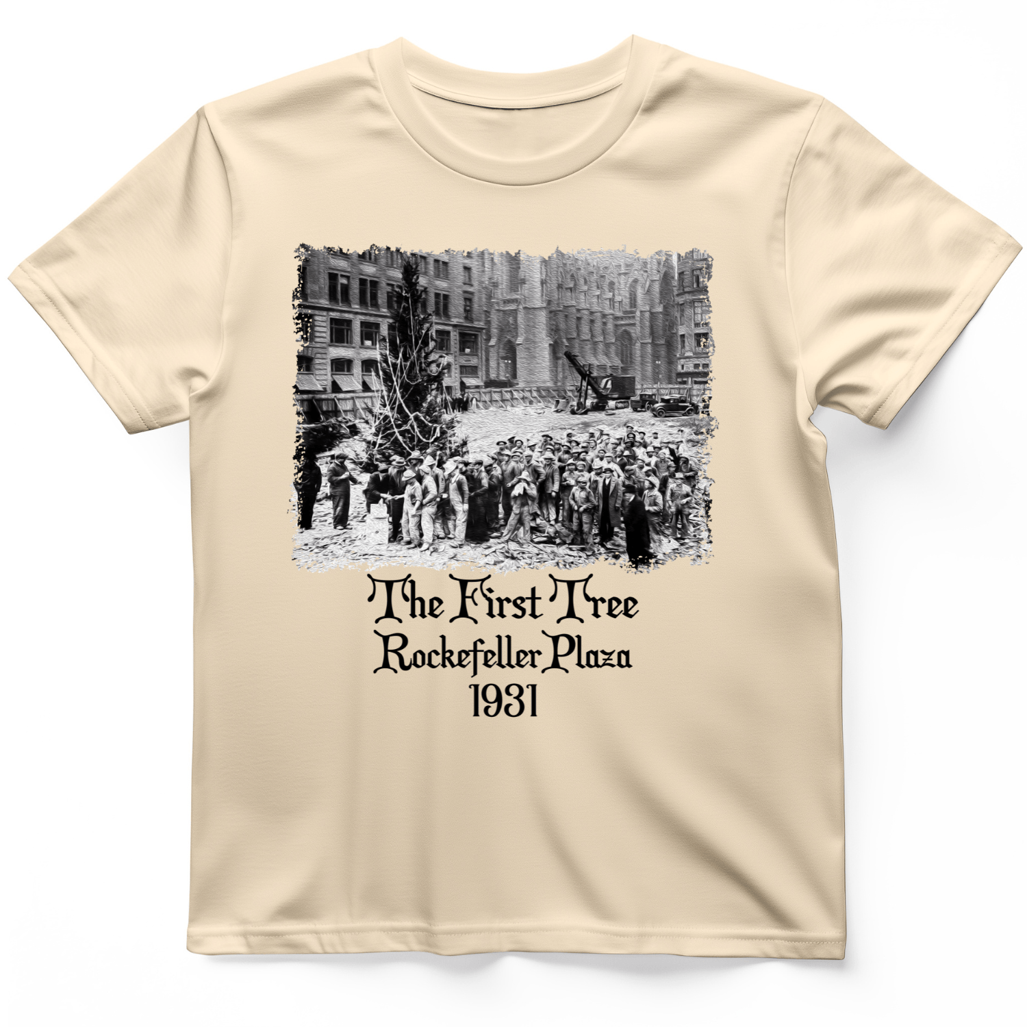 Rockefeller XMas Tree T-Shirt Natural / S