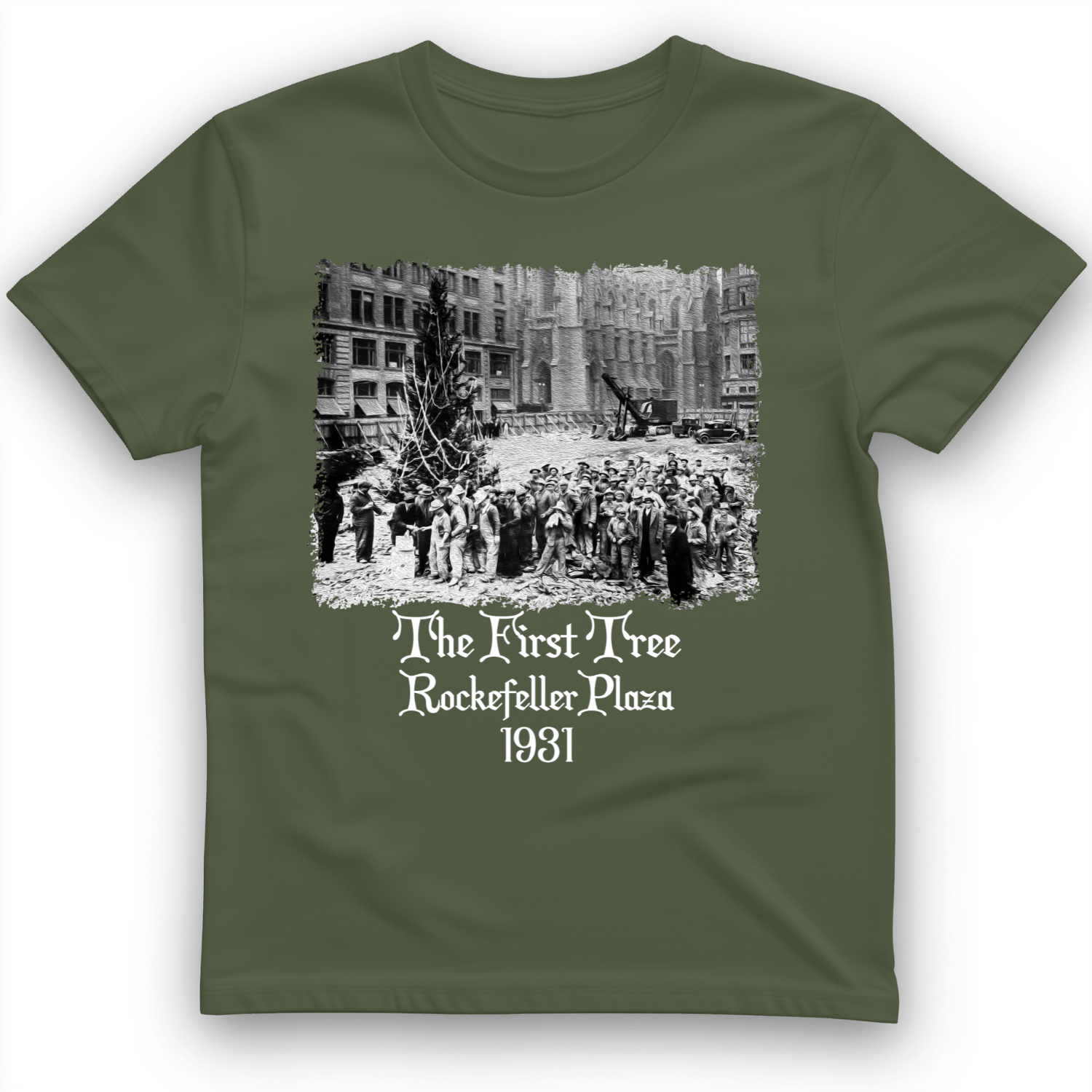 Rockefeller XMas Tree T-Shirt Military Green / S