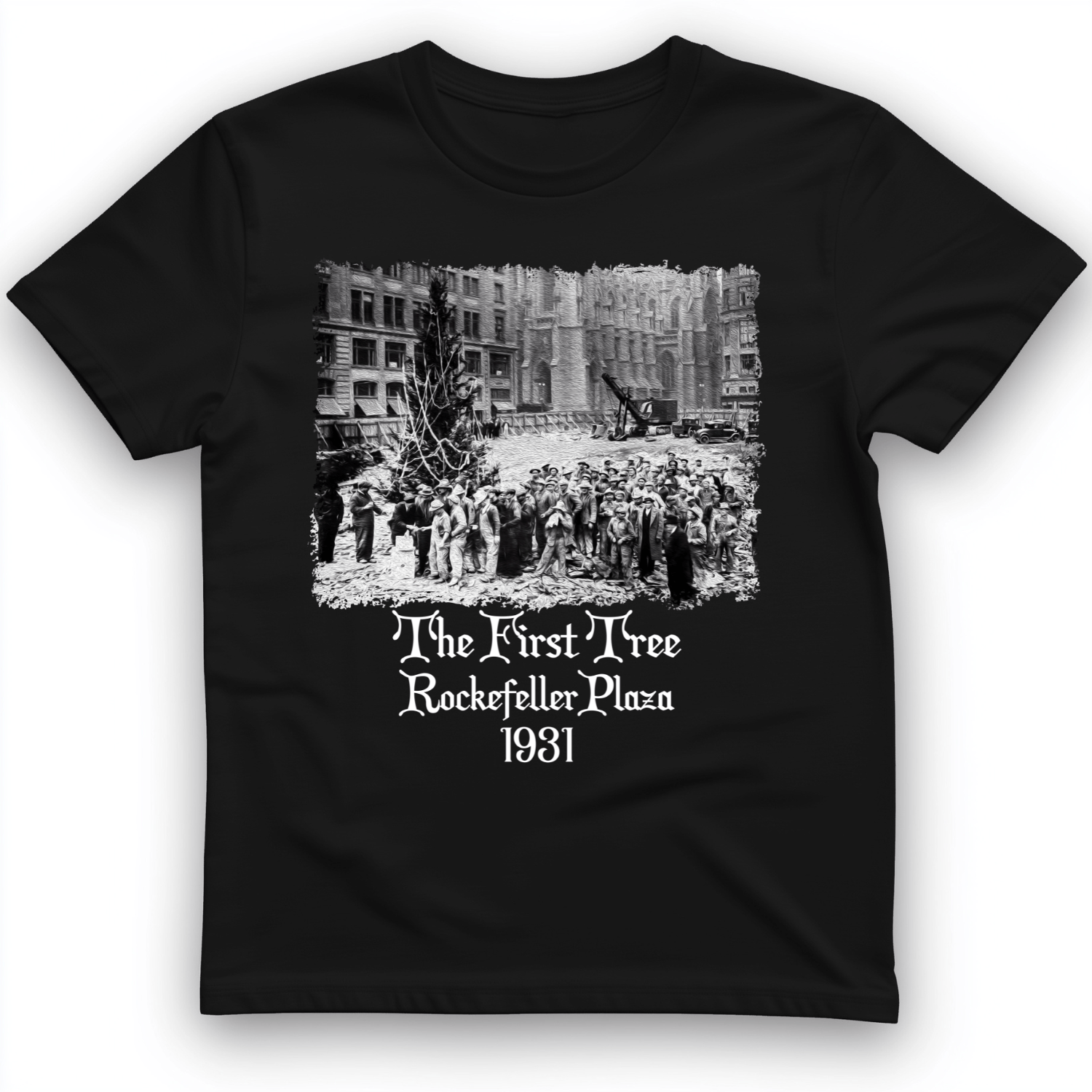 Rockefeller XMas Tree T-Shirt Black / S