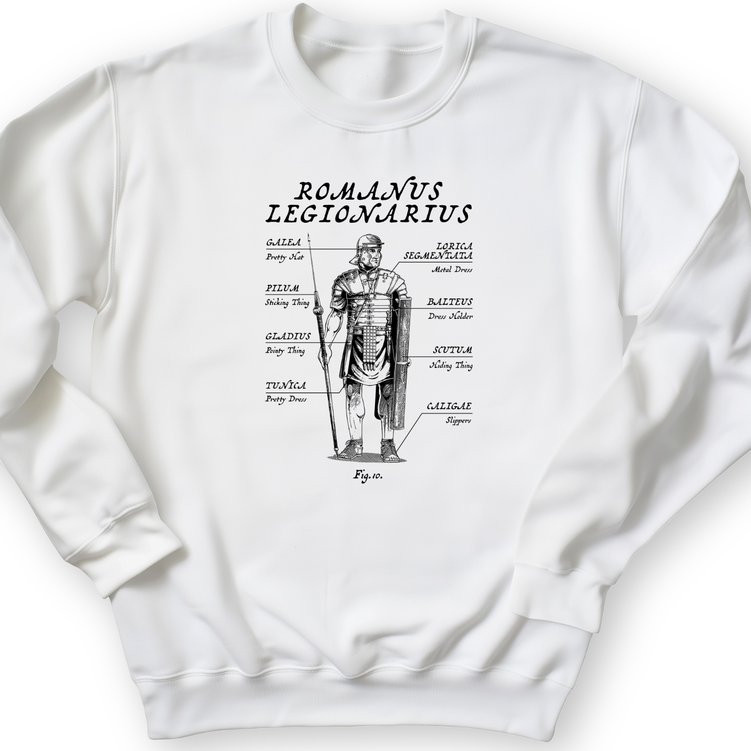 Roman Armor Crewneck White / S