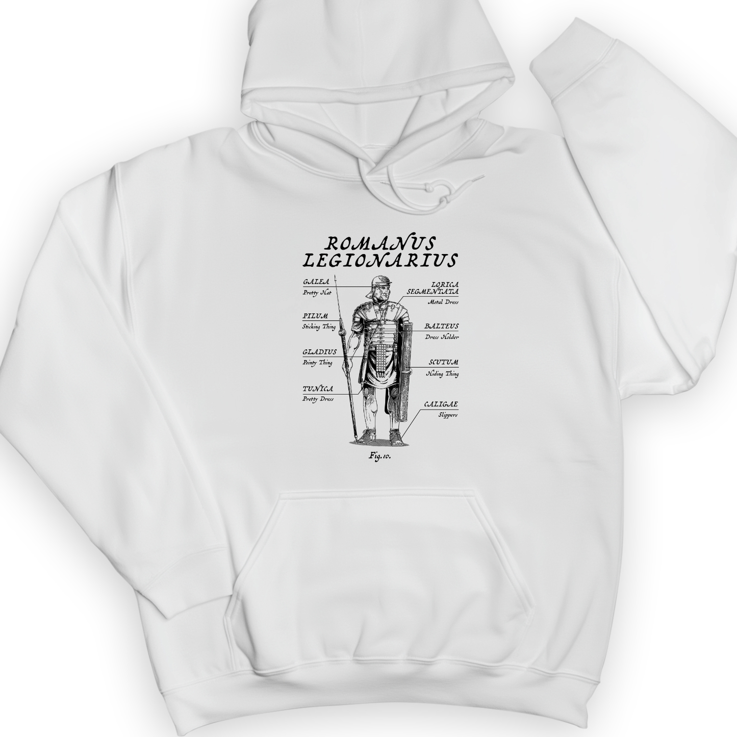 Roman Armor Hoodie White / S