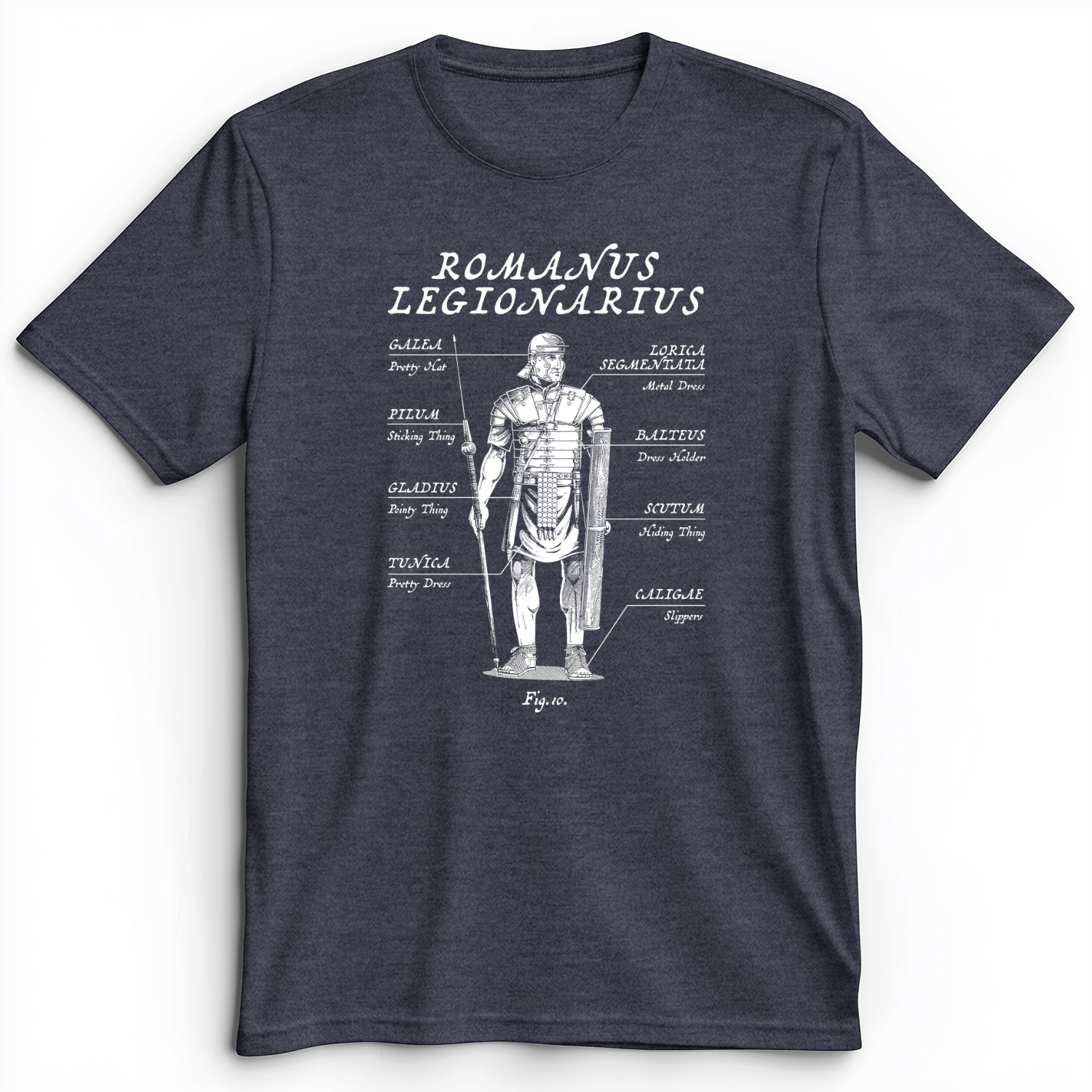 Roman Armor Premium Tee Heather Navy / S