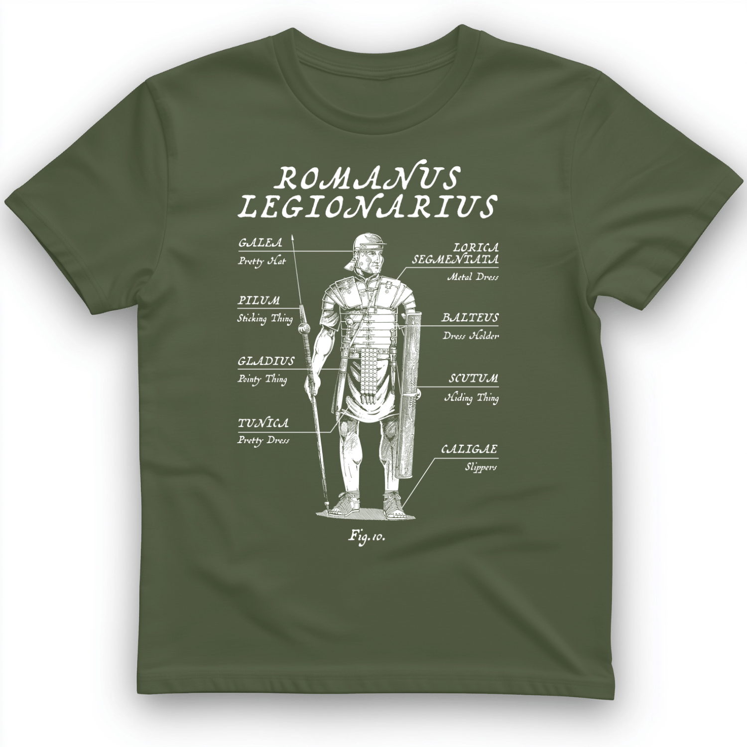Roman Armor T-Shirt Military Green / S