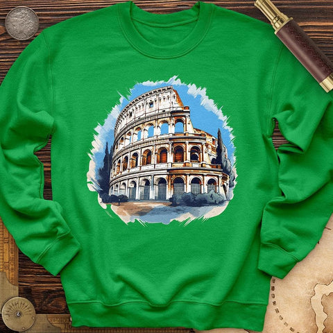 Roman Colosseum Crewneck Irish Green / S