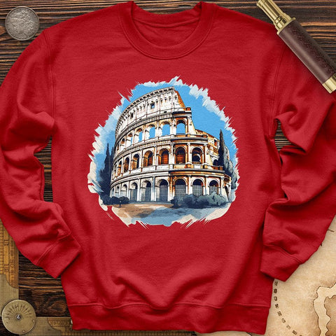 Roman Colosseum Crewneck Red / S