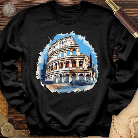 Roman Colosseum Crewneck Black / S