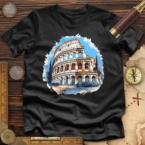 Roman Colosseum High Quality Tee Black / S