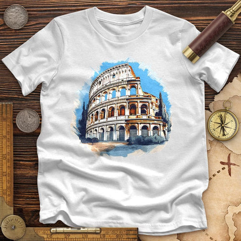 Roman Colosseum High Quality Tee White / S