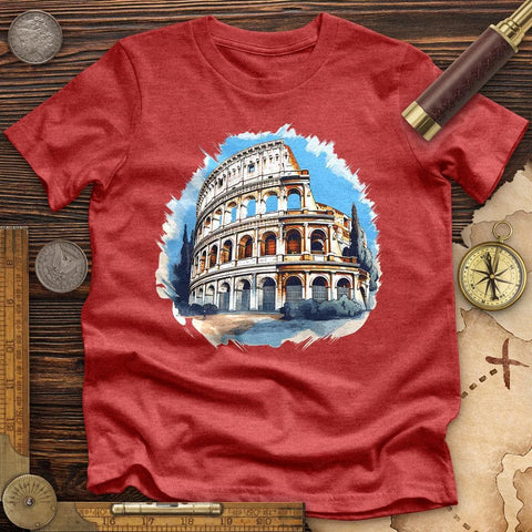 Roman Colosseum High Quality Tee Heather Red / S