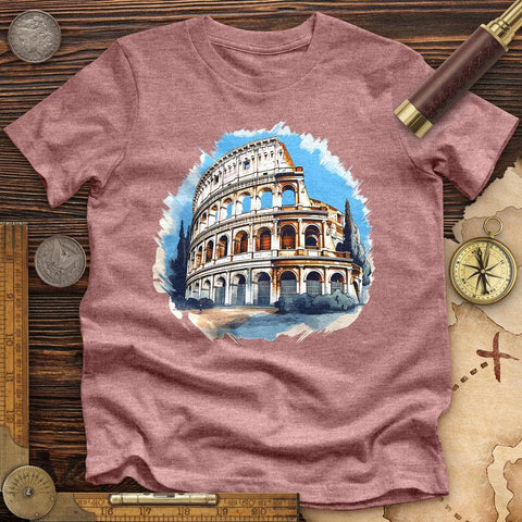 Roman Colosseum High Quality Tee Heather Mauve / S