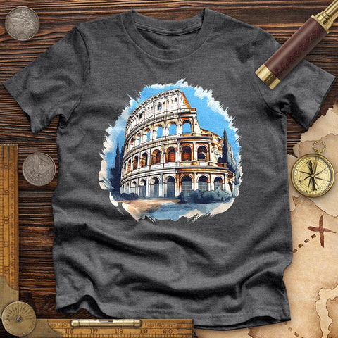 Roman Colosseum High Quality Tee Dark Grey Heather / S