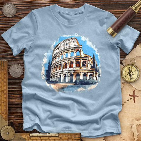 Roman Colosseum High Quality Tee Light Blue / S