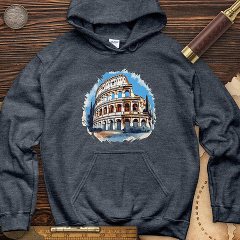 Roman Colosseum Hoodie Heather Navy / S