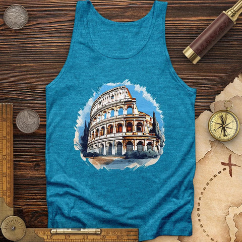 Roman Colosseum Tank Aqua TriBlend / XS