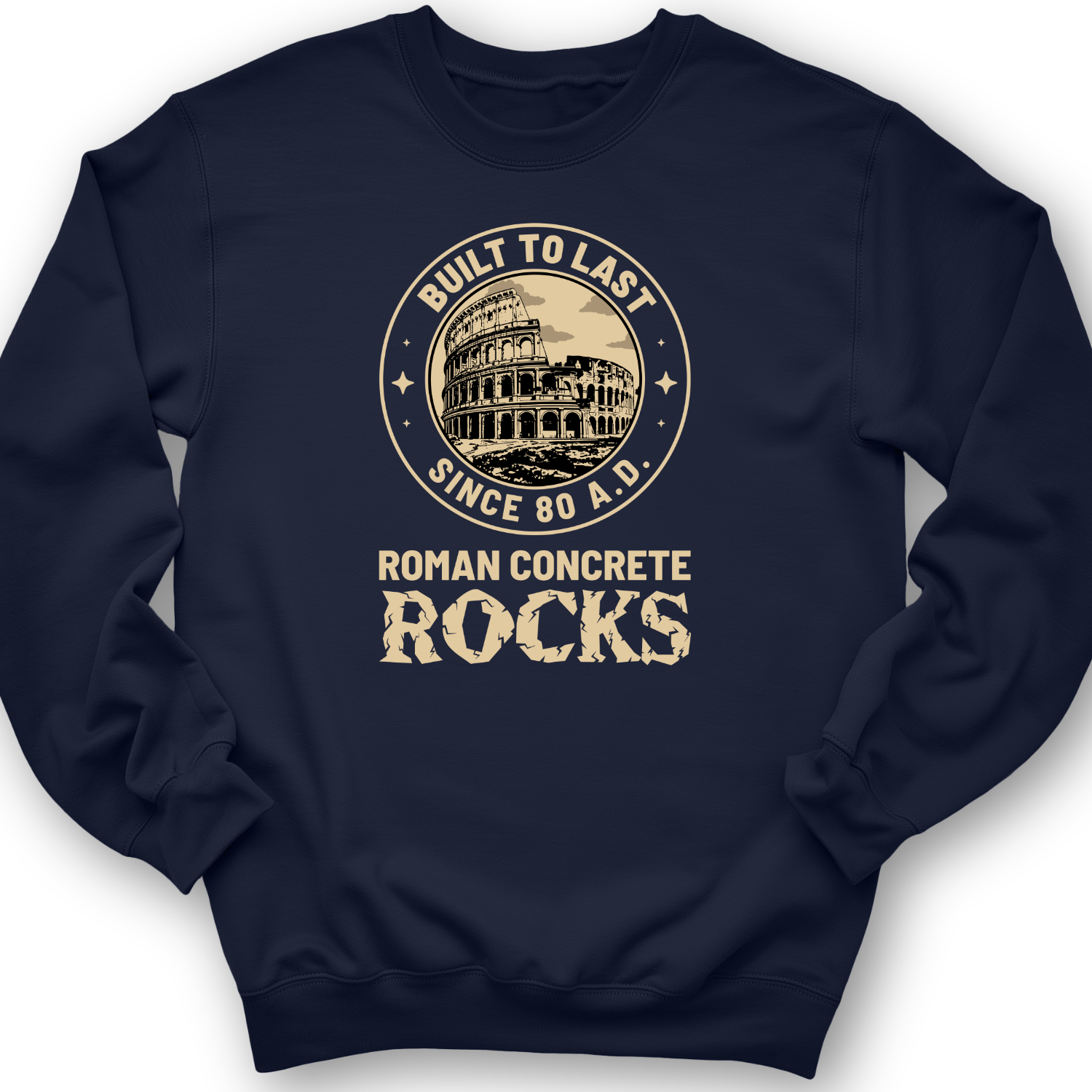 Roman Concrete Crewneck Navy / S