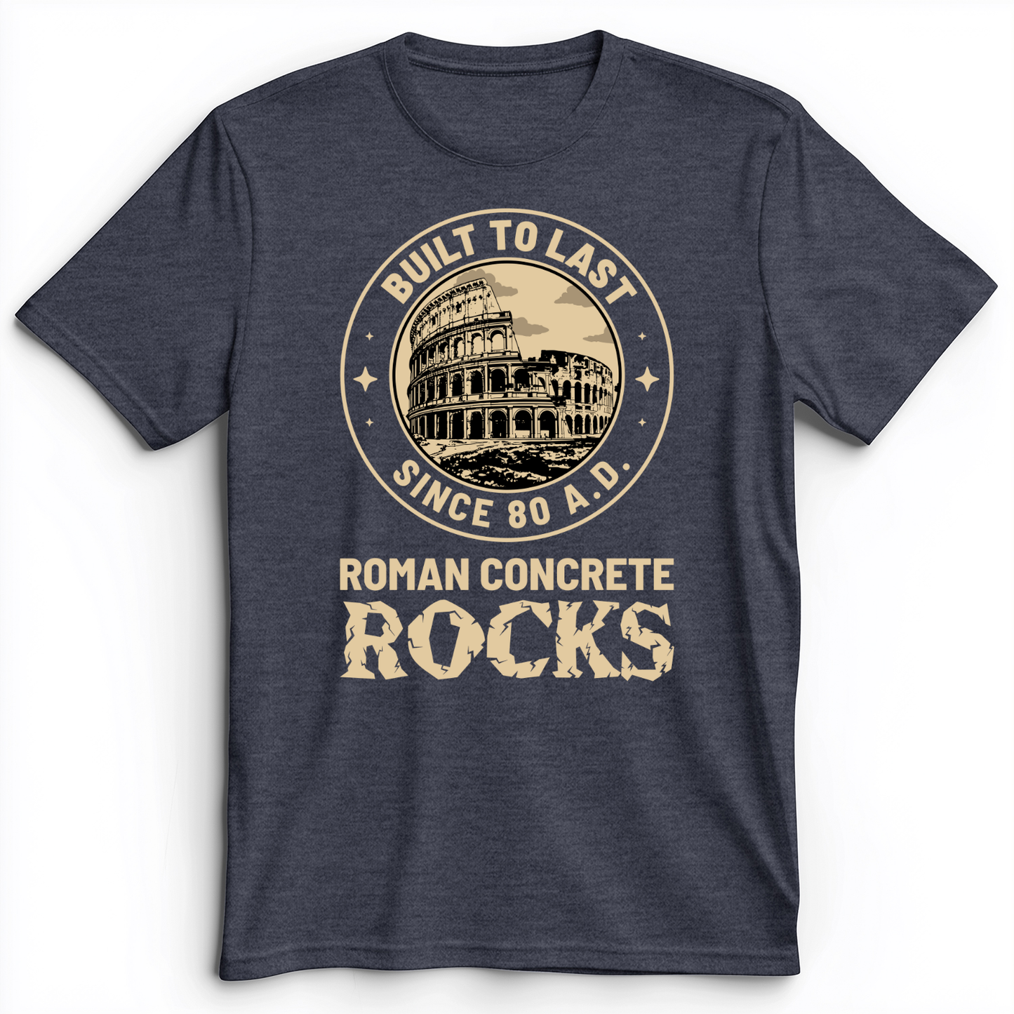 Roman Concrete Premium Tee Heather Navy / S