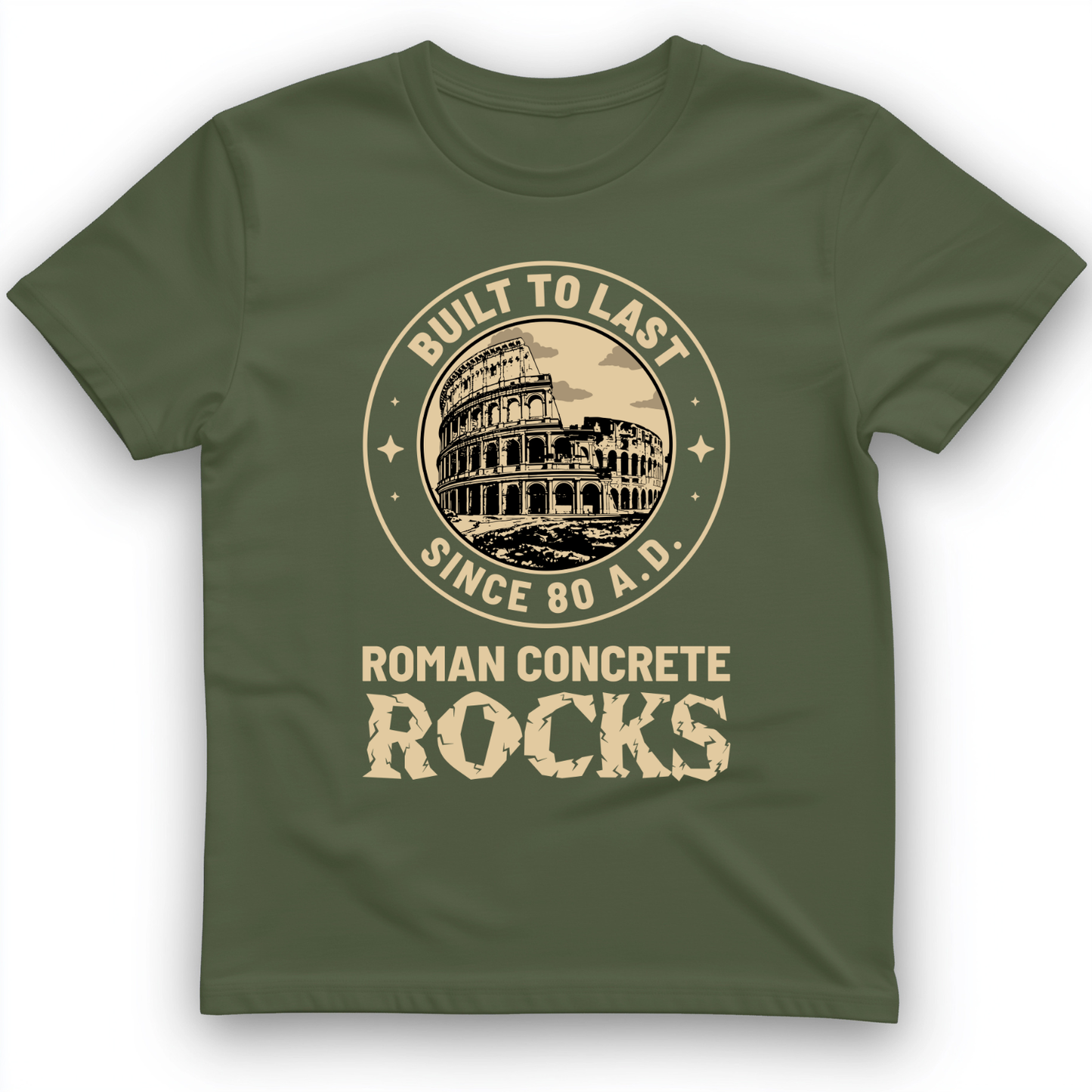 Roman Concrete T-Shirt Military Green / S