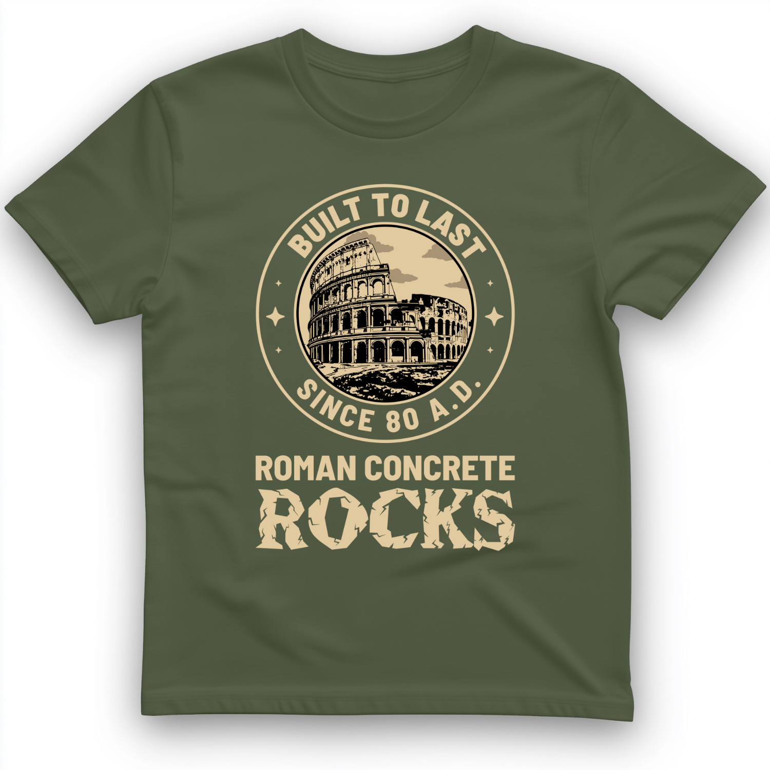 Roman Concrete T-Shirt Military Green / S