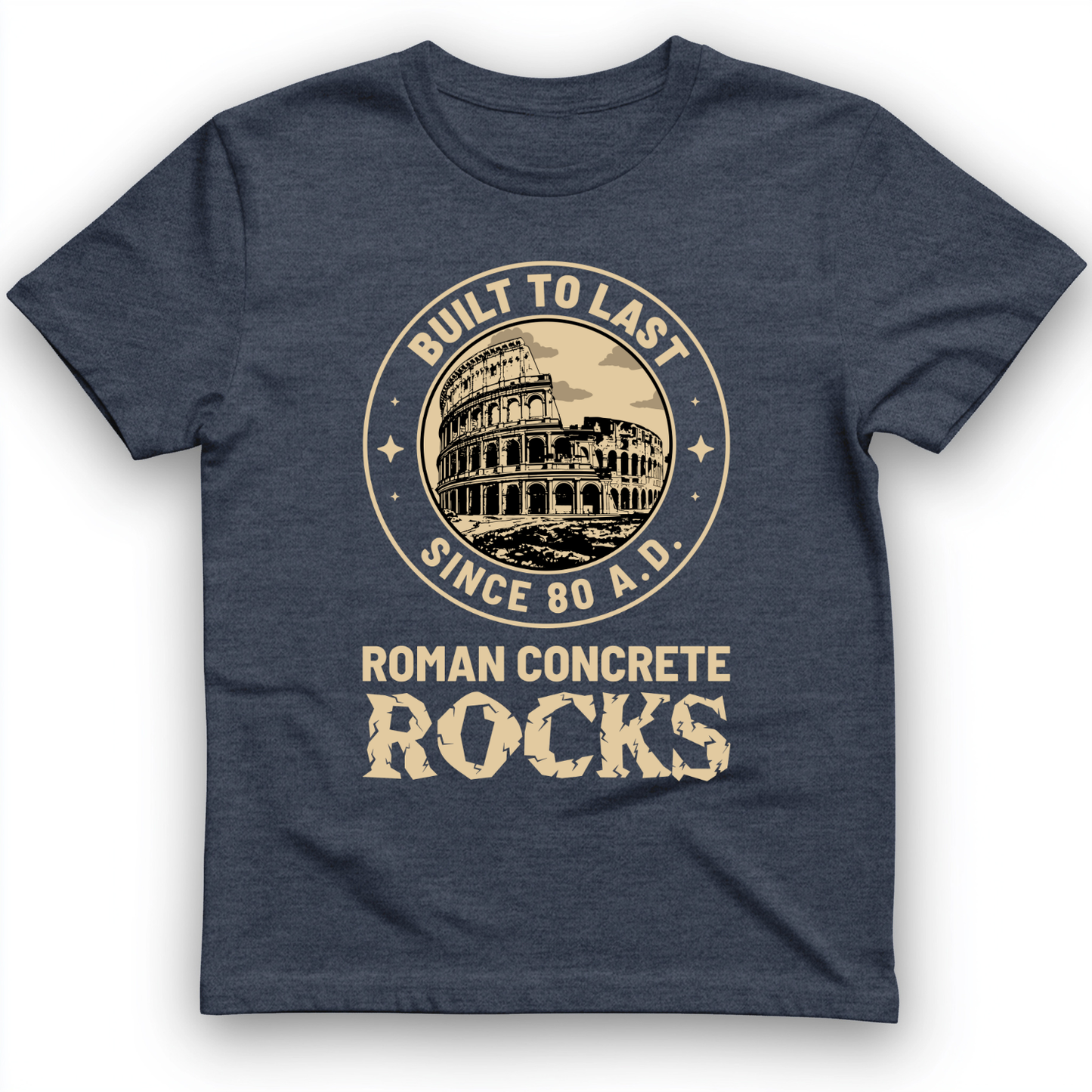 Roman Concrete T-Shirt Heather Navy / S