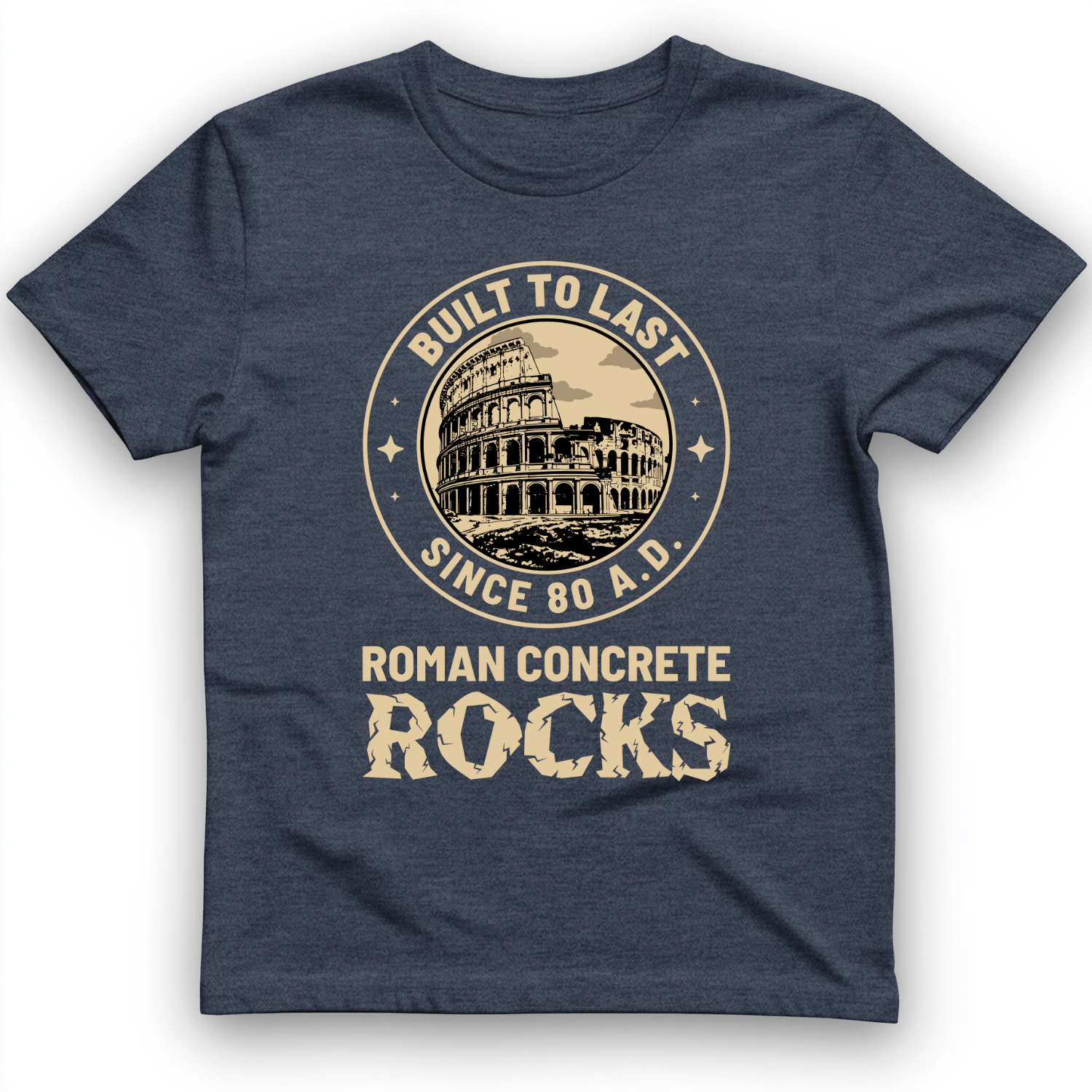 Roman Concrete T-Shirt Heather Navy / S