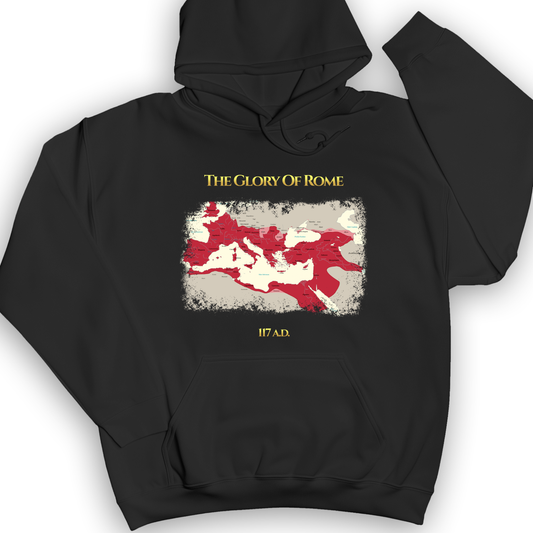 Roman Empire Map Hoodie Black / S