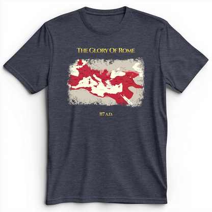 Roman Empire Map Premium Tee Heather Navy / S