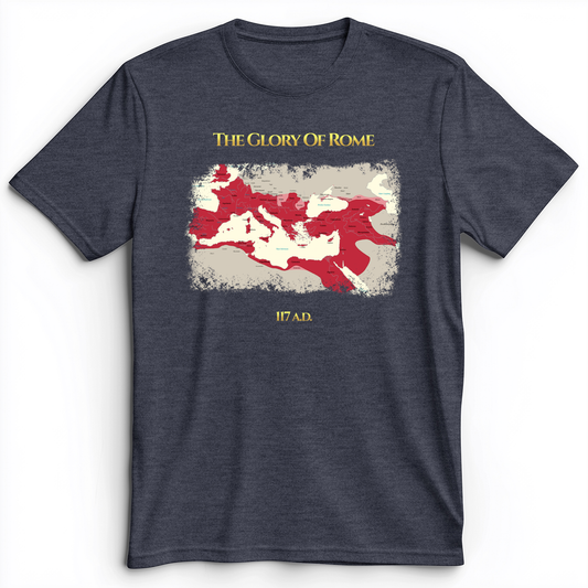 Roman Empire Map Premium Tee Heather Navy / S