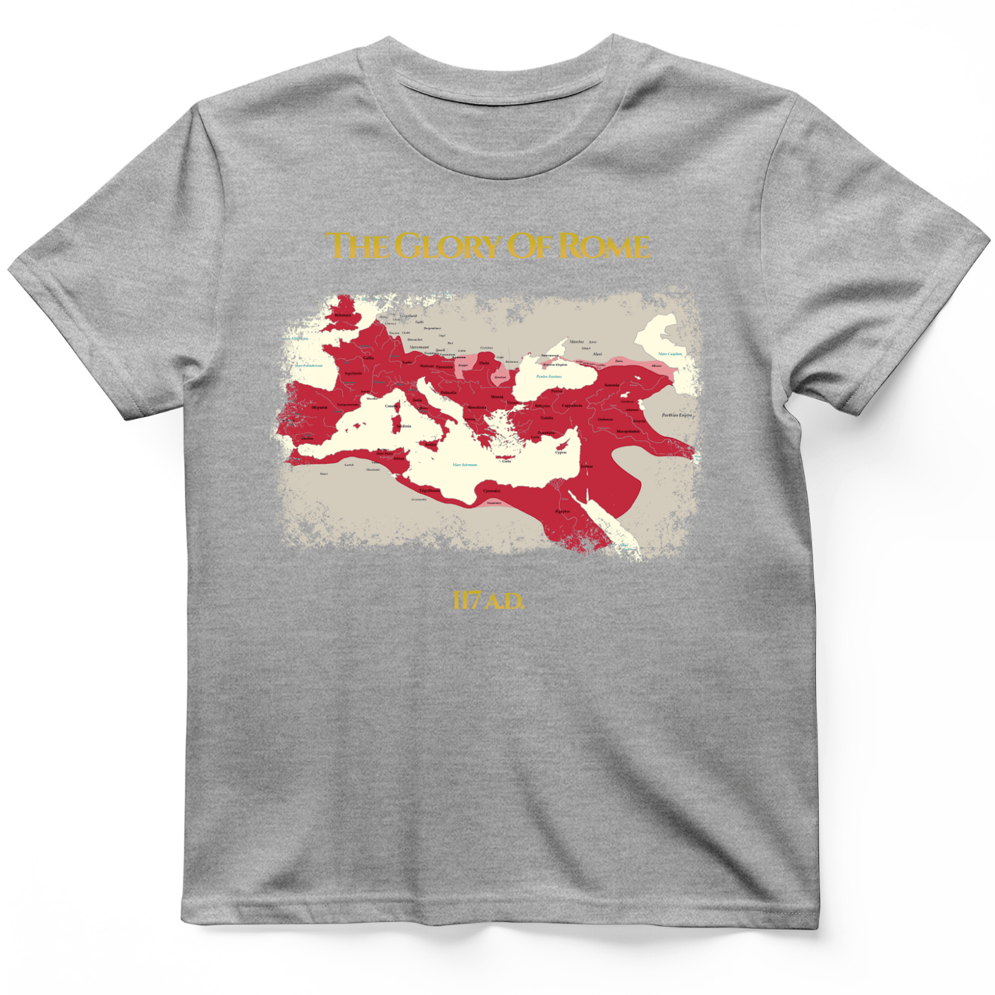 Roman Empire Map T-Shirt Sport Grey / S