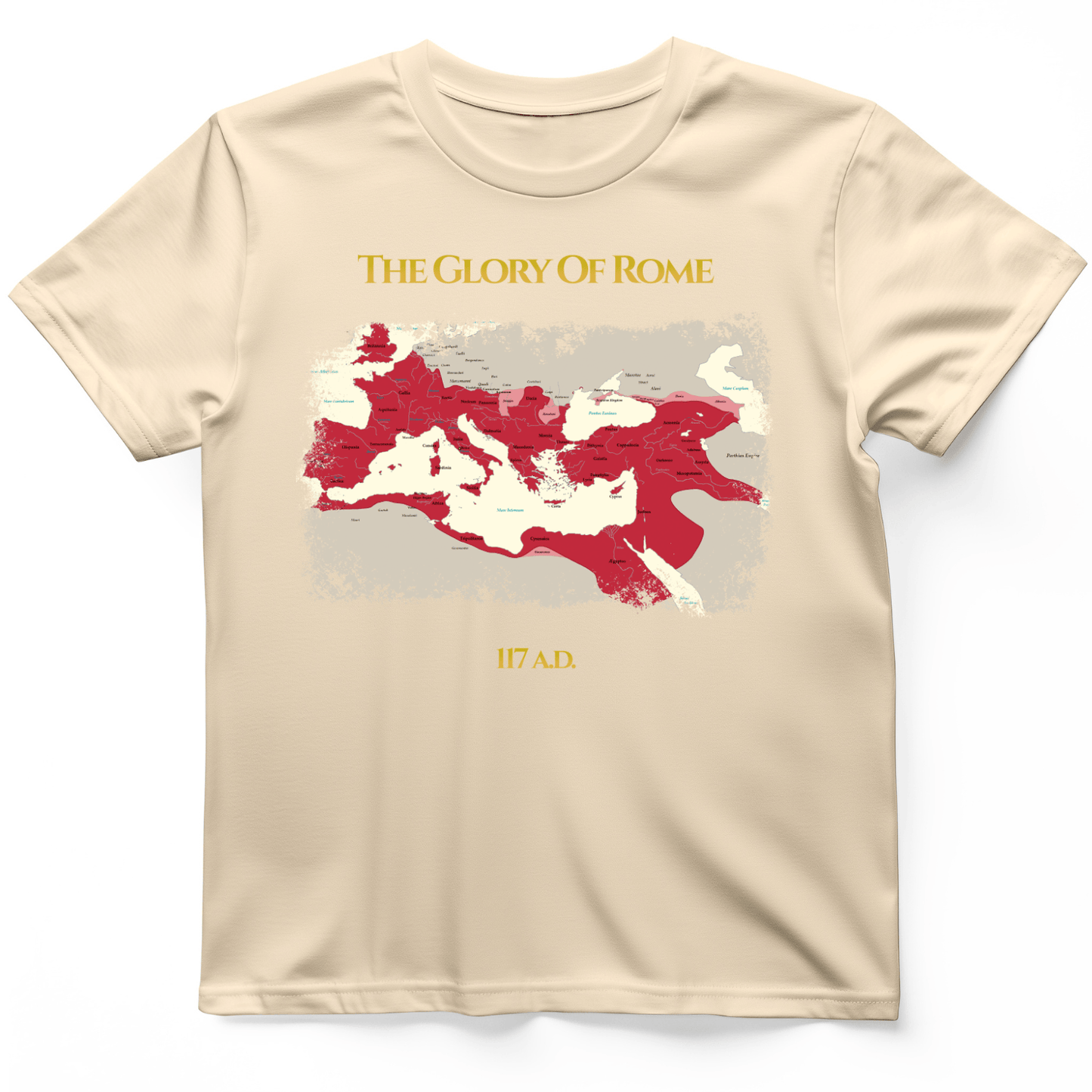 Roman Empire Map T-Shirt Natural / S