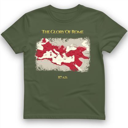 Roman Empire Map T-Shirt Military Green / S
