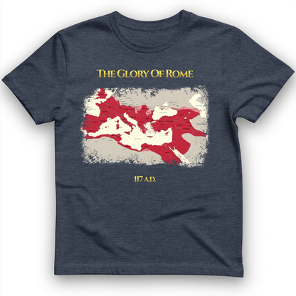 Roman Empire Map T-Shirt Heather Navy / S