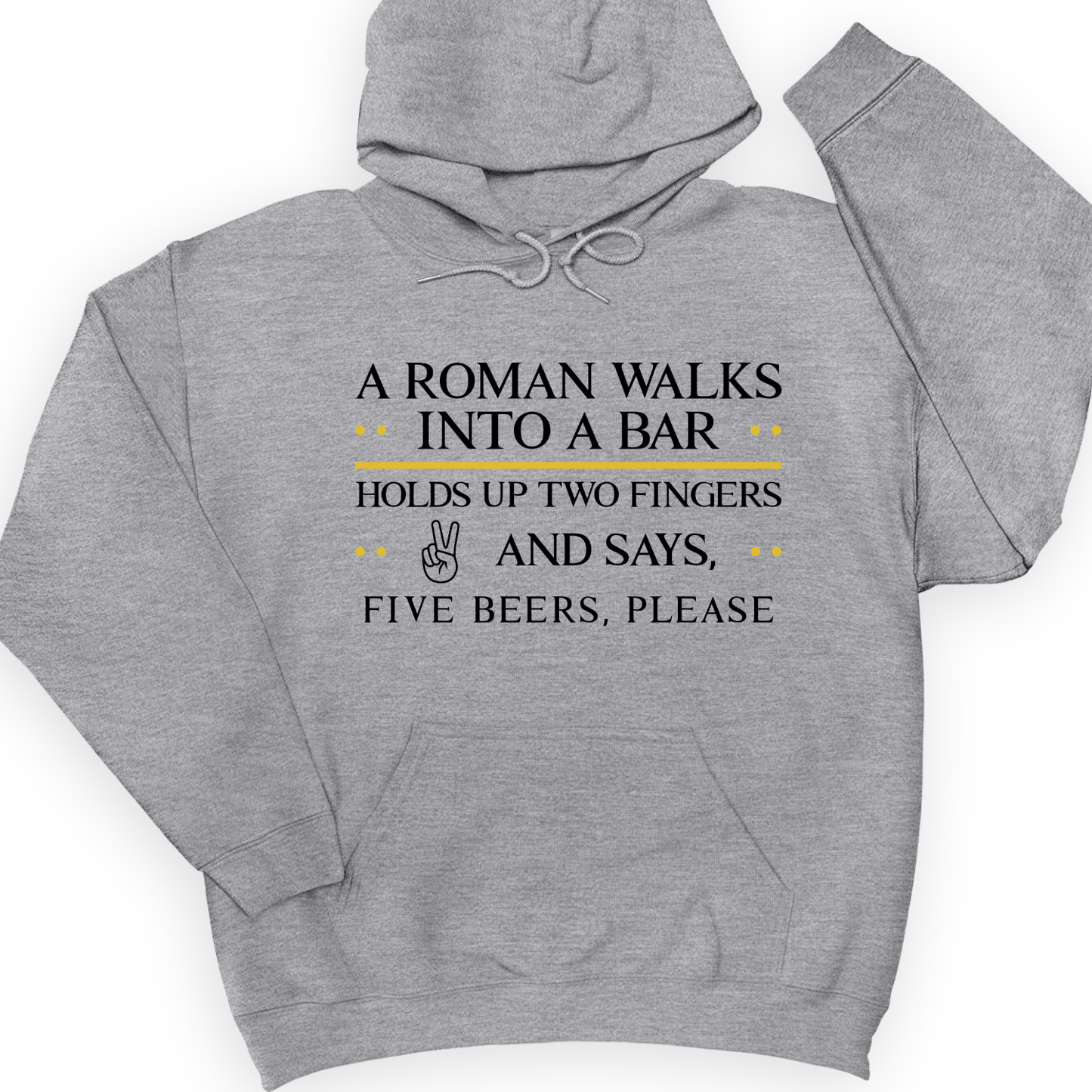 Roman Walks Into a Bar Hoodie Sport Grey / S