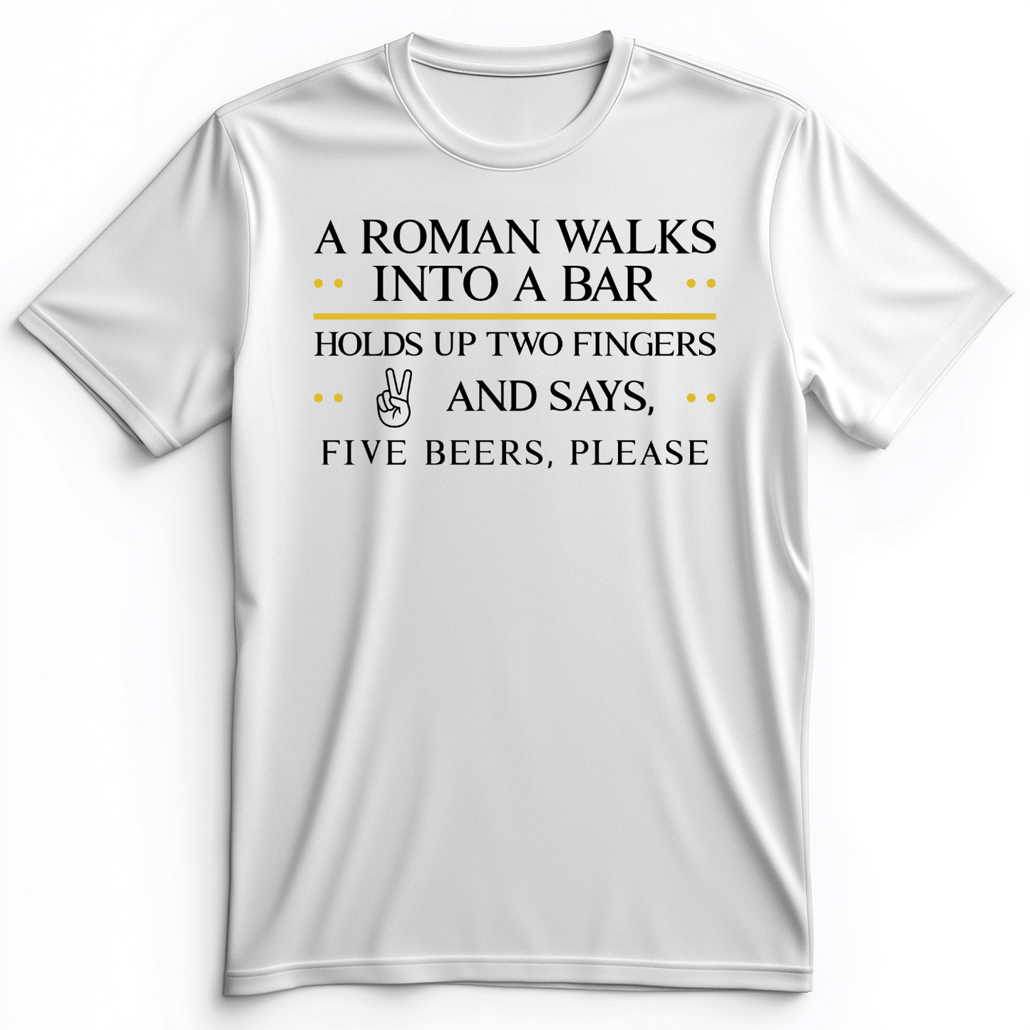 Roman Walks Into a Bar Premium Tee White / S