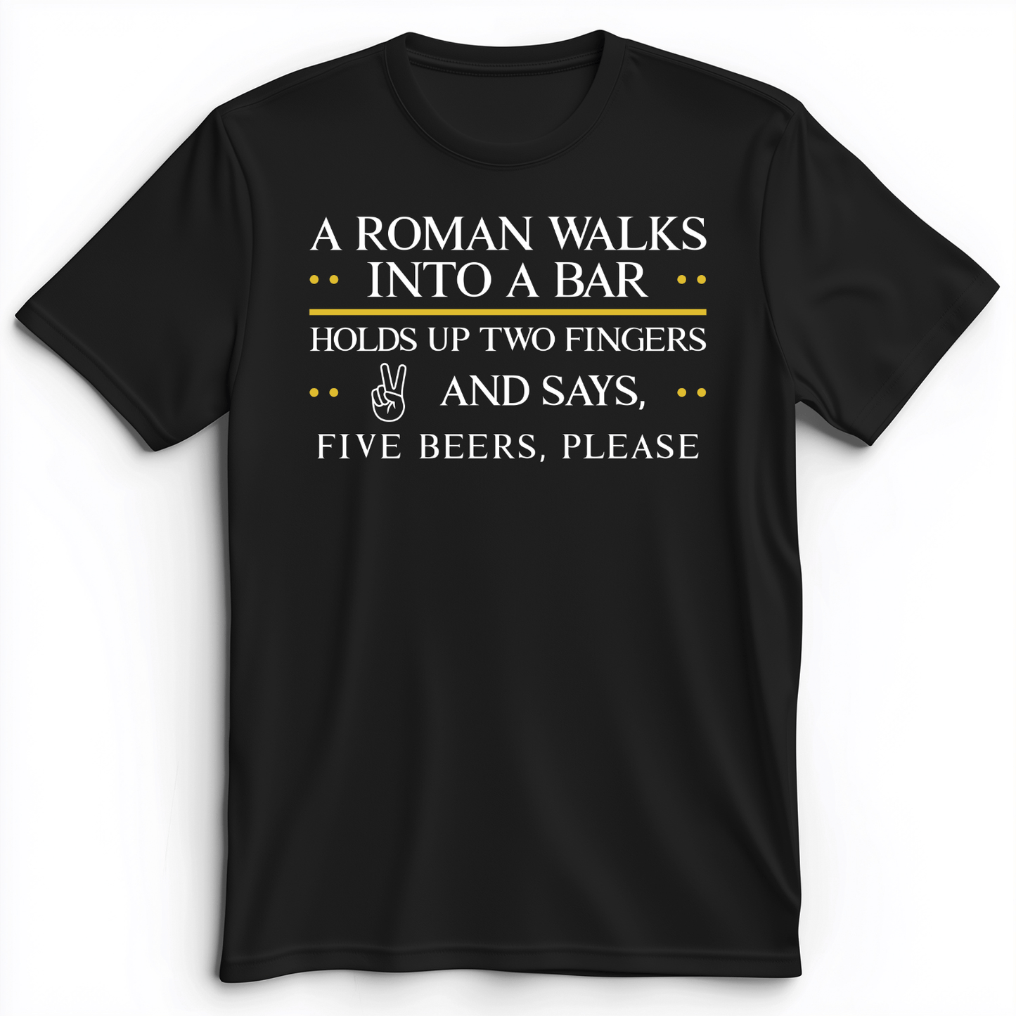 Roman Walks Into a Bar Premium Tee Black / S
