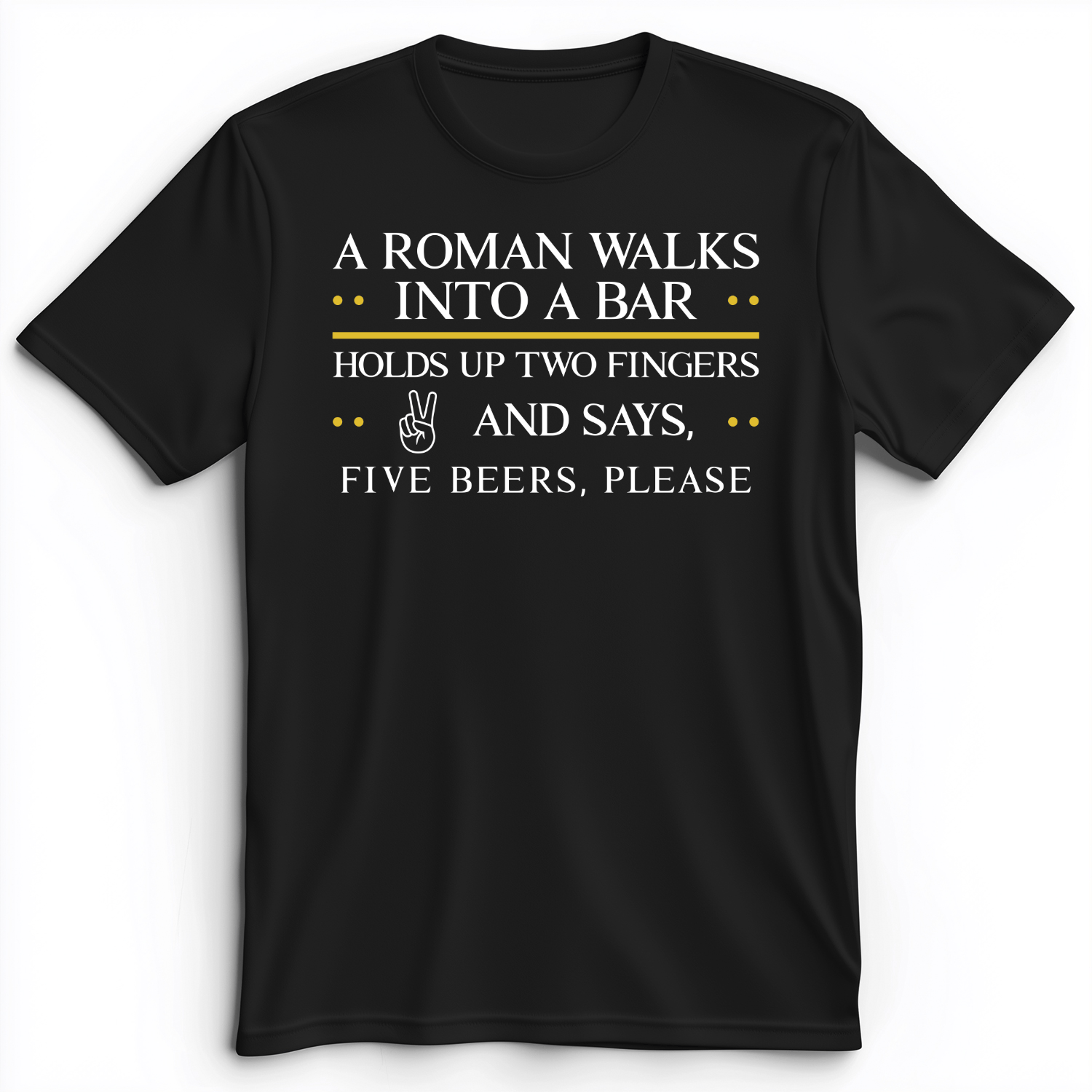 Roman Walks Into a Bar Premium Tee Black / S